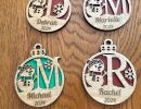 laser   monogram xmas ornaments2  rachel  