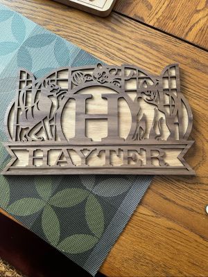 latest   laser   monogram name cat sign  hayter 