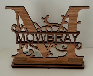 latest   laser   monogram name sign  mowbray 
