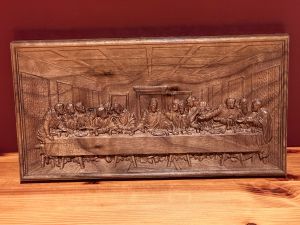 wood   last supper model
