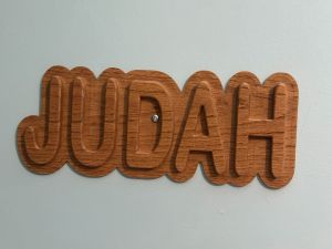 wood   name sign  judah 